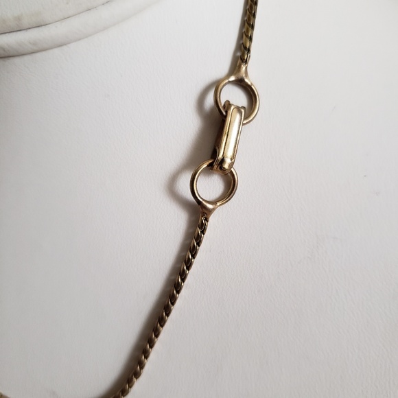 Aquamarine Rhinestone Necklace Vintage - Picture 4 of 4